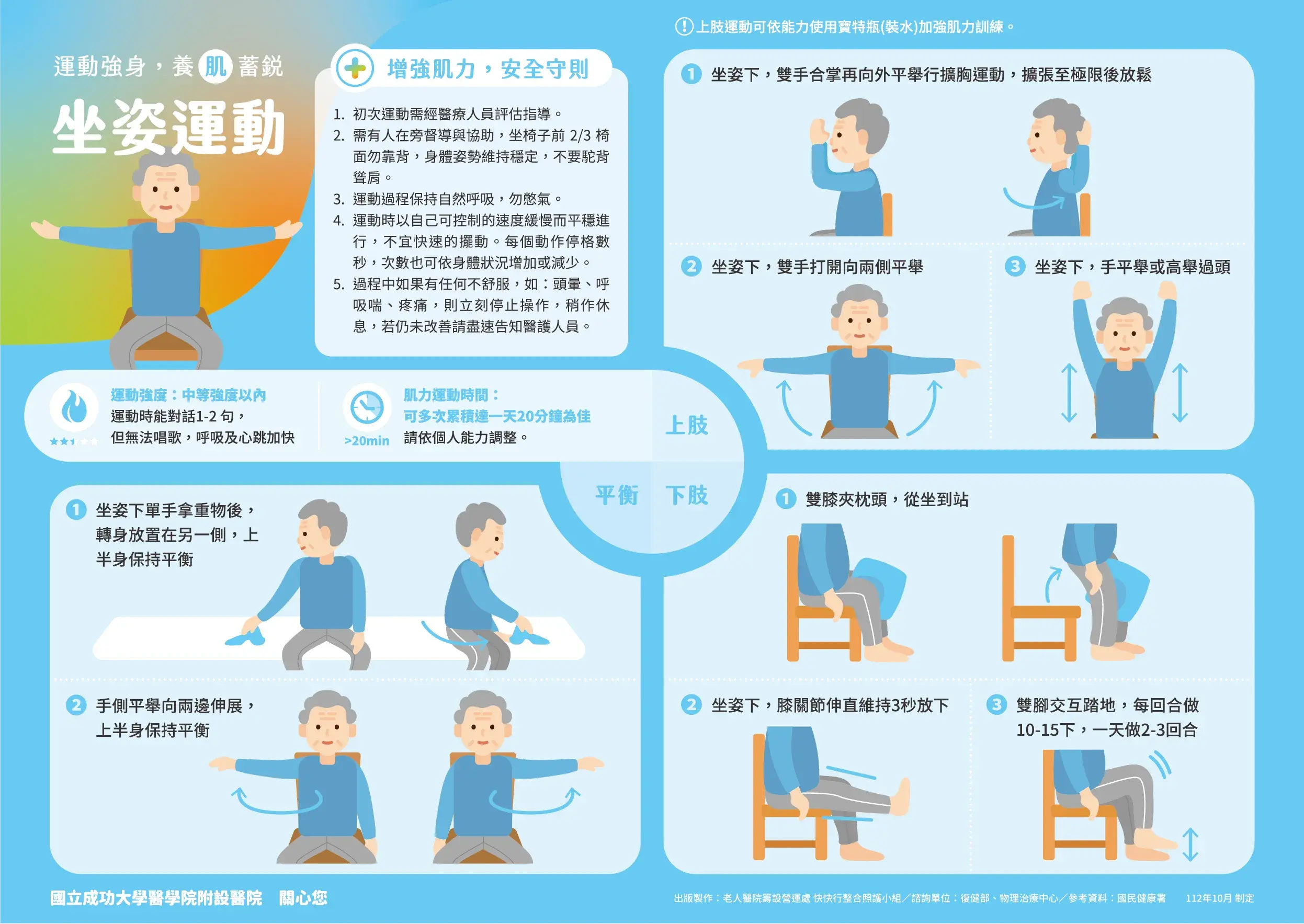 成大醫院_肌少症運動海報_坐姿